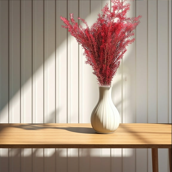 Zenithome Natural Dried Plant Inflorescence for Vase Decoration, 16.9 Inch Faux Branches with Realistic Leaves, Easy to Arrange Centerpiece for Home Office Wedding Party