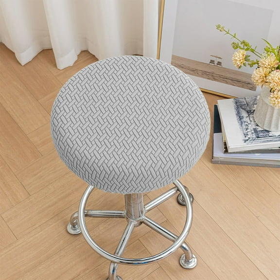 Zenithome Non-Slip Round Bar Stool Cover with Elastic Bands, Durable Nylon Spandex Seat Cover, 35x5cm Universal Fit for Home & Bar (1 Piece)