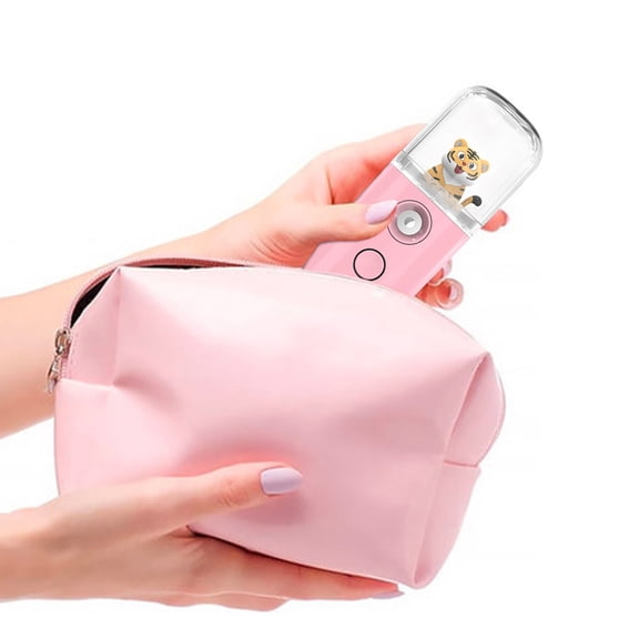 Zenithome Portable Charging Mistier 1.5x4in Size, for Travel Home Use, Atomizing Spray, Doll Design, Rechargeable Battery, Compact & Cute, Plastic Material