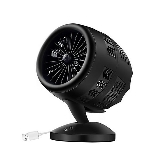 Zenithome Portable USB Dual - Blade Fan for Home Office Travel, 2 - Speed, Turbo, Natural Rubber Pad, Mini Circulation