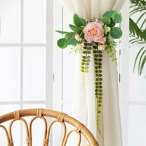 Zenithome Premium Floral Curtain Tiebacks - Plastic Peony Rose Window Ties, 30x60cm Home Decor