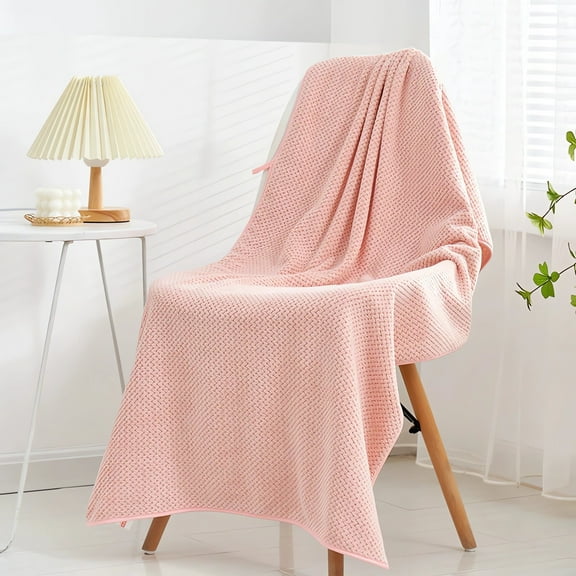 Zenithome Premium Pineapple Bath Towel 55x27 Inches - Ultra Soft Quick Dry Large Bath Towels, Solid Color Polyester Bath Towel for Home & Travel, Blue Pink White Green Khaki