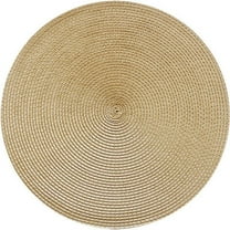 Zenithome Premium Woven Table Mat Place Mat - Oil-Proof, Heat Insulation, Waterproof Dining Table Protector for Home, Restaurant, Coffee Shop (32cm Round, Stylish Ramie Yarn)