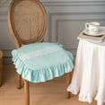 thumbnail image 1 of Zenithome ​Square Ruffle Lace Cushions for Chairs Can Be Washed Pure Color Design​, 1 of 6
