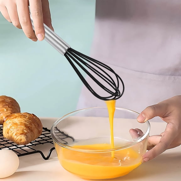 Zenithome Stainless Steel Eggs Beater, Sleek Durable Efficient Manual Whisk For Whipping Cream Compact 2.09 In X 8.07 In, Ideal For Baking, Mixing Sauces, Churning Desserts At Home