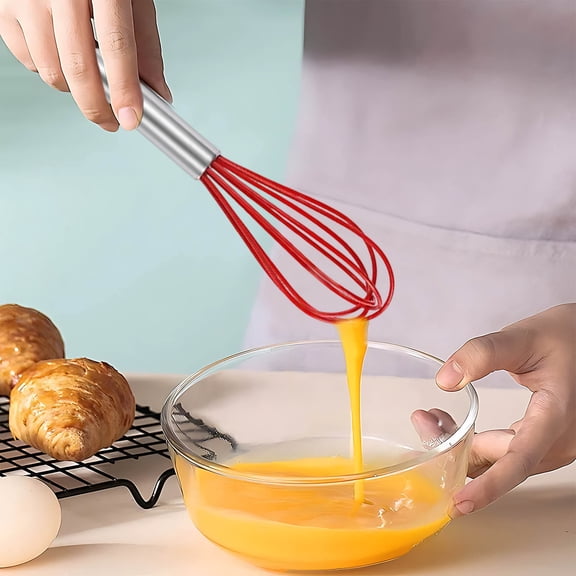 Zenithome Stainless Steel Eggs Beater, Sleek Durable Efficient Manual Whisk For Whipping Cream Compact 2.09 In X 8.07 In, Ideal For Baking, Mixing Sauces, Churning Desserts At Home