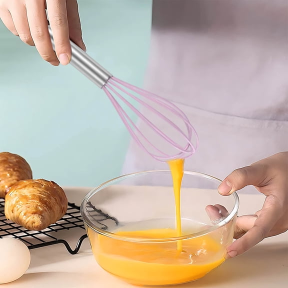 Zenithome Stainless Steel Eggs Beater, Sleek Durable Efficient Manual Whisk For Whipping Cream Compact 2.09 In X 8.07 In, Ideal For Baking, Mixing Sauces, Churning Desserts At Home