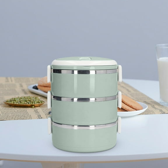 Zenithome Stainless Steel Lunch Box Hygienic Sturdy Sleek Airtight Leakproof with Bow Handle for School Work Picnic Thermal Insulated