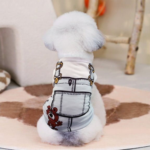 Zenithome Summer Pet Clothes for Small Cats Dogs Teddy Bichon Poodle Fashionable Pet Apparel for Outdoor Walking