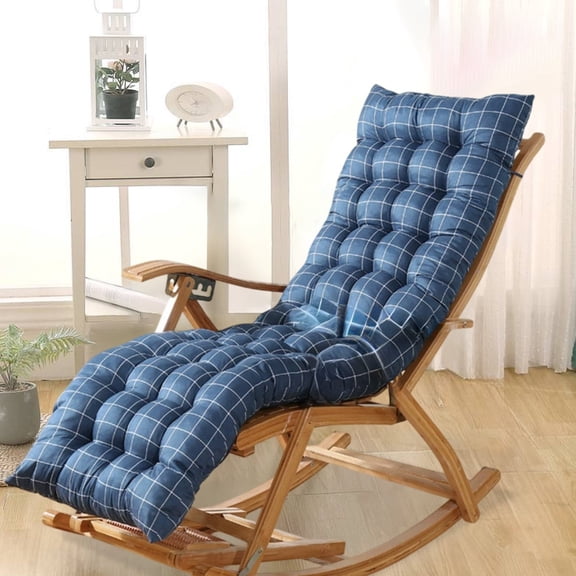 Zenithome Thickened Double Sided Winter Chair Cushion for Folding Chairs Recliners Rocking Chairs with Straps