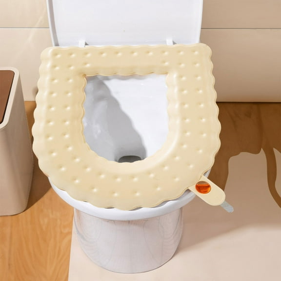 Zenithome Thickened Folding Toilet Seat with Portable Handle & Aromatherapy Bead, All-Season Soft EVA Toilet Cover, Easy Clean Washable Toilet Mat for Home