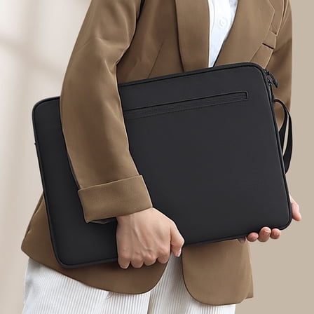 Zenithome Universal Waterproof Laptop Bag 14-15.4 Inch Shockproof Double-layer Storage Tablet Case for Travel & Work Accessories