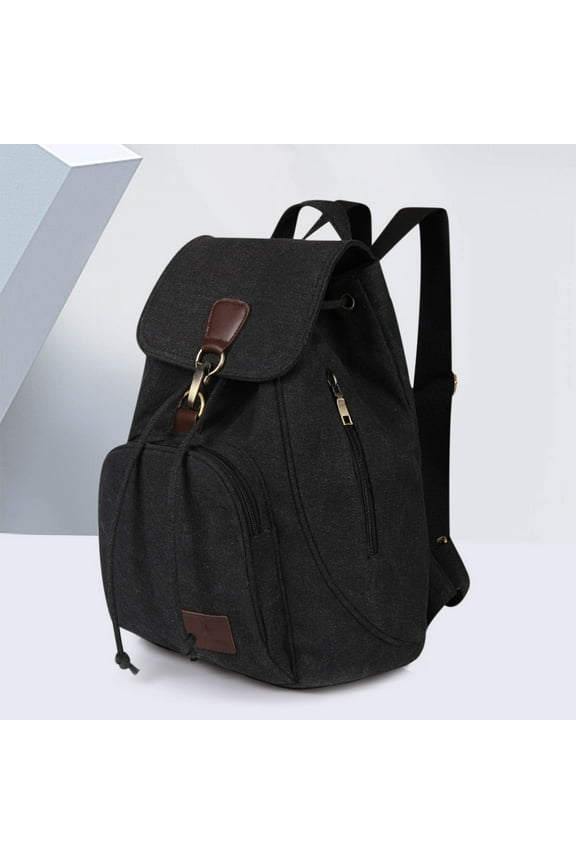 Vintage Canvas Backpack 30L Travel Hiking Rucksack with Laptop Compartment & Padded Straps