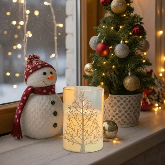Zenithome Vivid Festive Soft Waterproof Cold Tolerant Reusable Acrylic Led Candle Light In 3.94x2.95x2.95In White For Home Party Courtyard Holiday Decor
