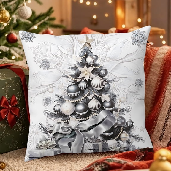 Zenithome Vivid Festive Super Soft Cozy Durable Short Pile Christmas Pillowcase In 17.72In Multicolor For Sofa Bed Bedroom Car Holiday Decor Without Core