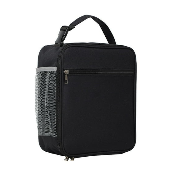 Zenithome Black Large Lunch Box for Women Lunch Bag for Men Women Insulated Reusable Portable Lunch Tote Bag, Lunch Cooler Thermal Bag Leakproof Lunchbox for Adults Office Work Picnic Travel
