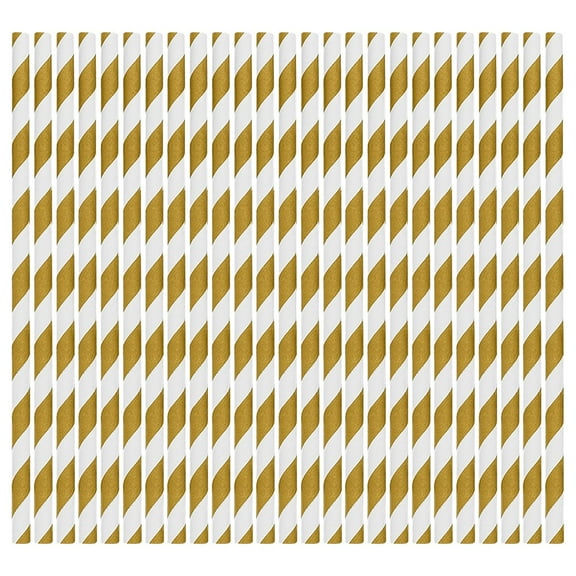 Zenithome Disposable Straws 100PCS Paper Straws Assorted Colors Striped Drinking Straws for Shakes Cocktail Coffee
