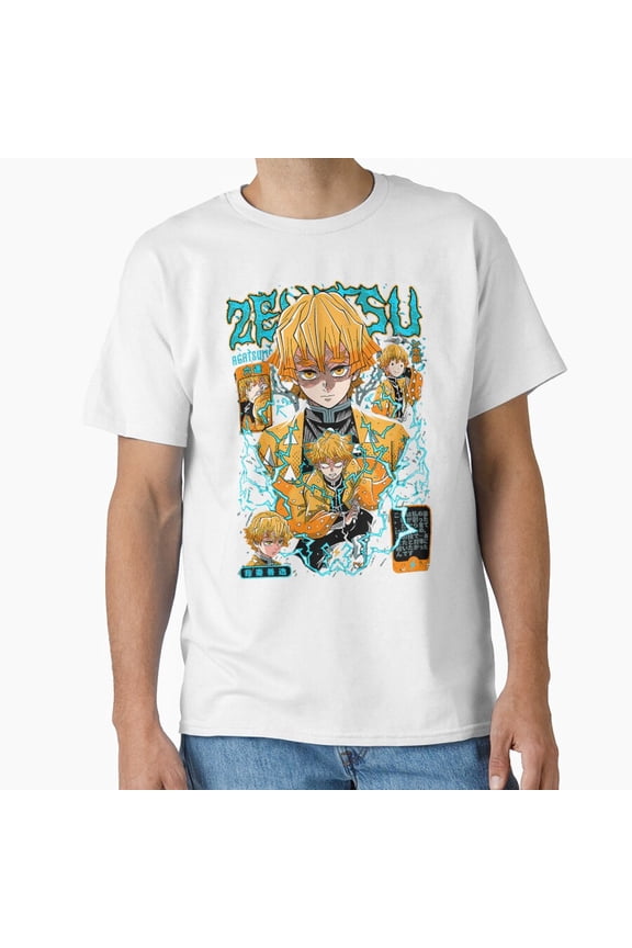 Zenitsu Agatsuma Thunder Breathing Speed Streak Visual Art T-Shirt