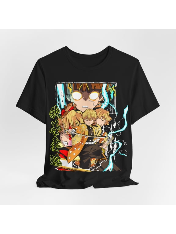 Zenitsu Anime Graphic Tee, Manga Lover Gift, Japanese Anime Shirt, Zenitsu
