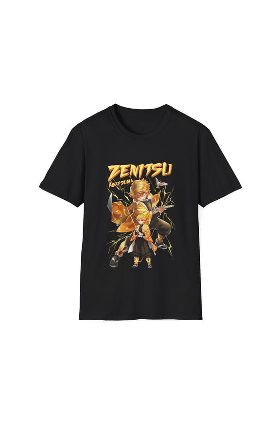 Zenitsu Classic Tee Cool Unisex Softstyle T-Shirt, Breathable Anime Tshirt,