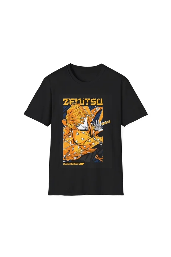 Zenitsu Classic Tee, Softstyle T-Shirt for Anime Fans, Japanese Manga Shirt,