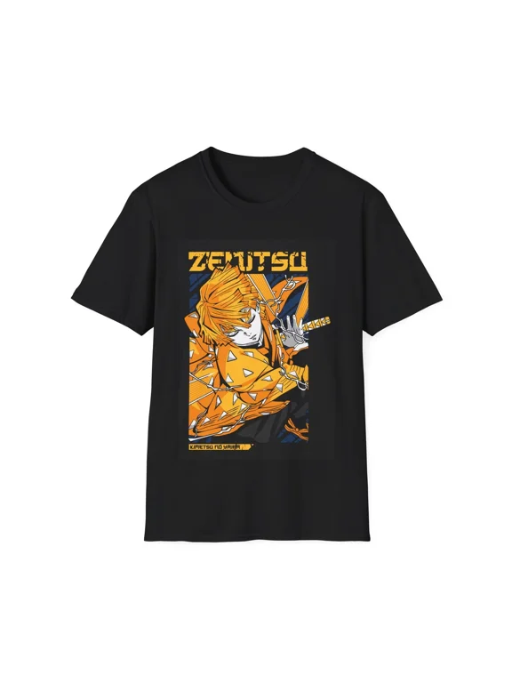 Zenitsu Classic Tee, Softstyle T-Shirt for Anime Fans, Japanese Manga Shirt,