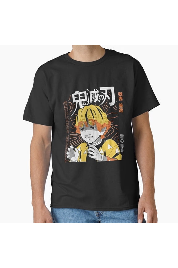Zenitsu Classic Yellow Triangle Haori Pattern Aesthetic T-Shirt