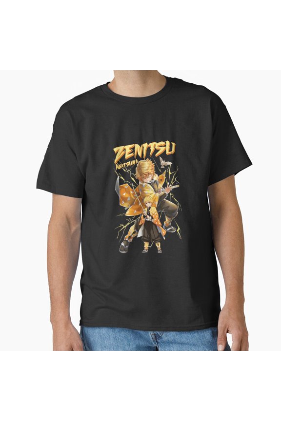 Zenitsu Lightning Speed Yellow Triangle Pattern Aesthetic Tee T-Shirt