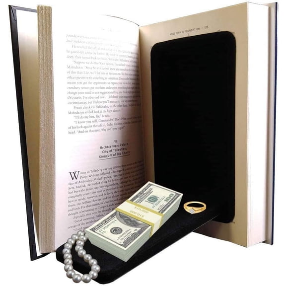 Zenjohn Large Hardbound Book Safe Hidden Storage Book Conceal Valuables in Plain Sight Decoy Design