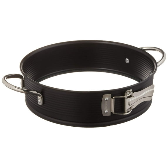 Zenker 9-Inch Handle-It Springform Pan with Glass Bottom, Gray