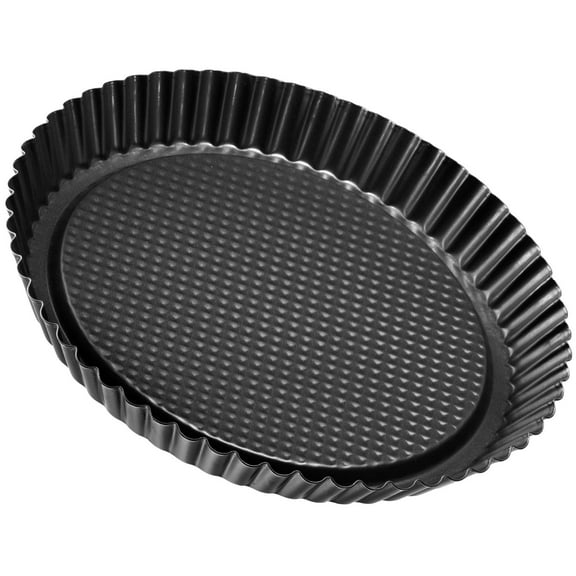 Zenker 11-Inch Non-Stick Carbon Steel Tart Pan  Oven-Safe Bakeware for Flans, Quiches, and Pastries