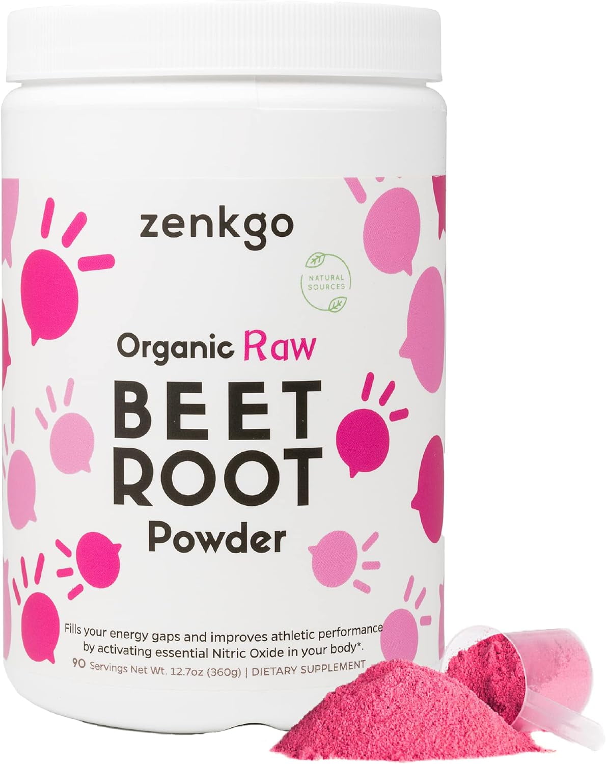 Zenkgo Organic Beet Root Juice Powder, Natural Nitric Oxide Booster