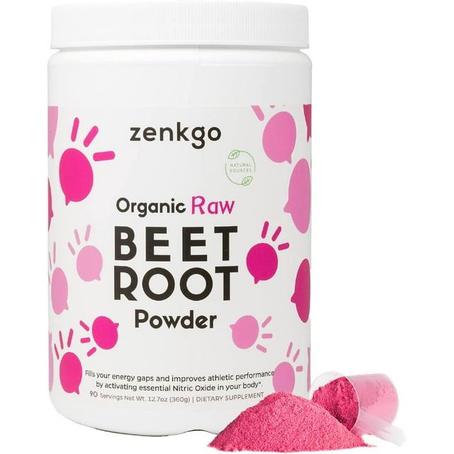 Zenkgo Organic Beet Root Juice Powder, Natural Nitric Oxide Booster