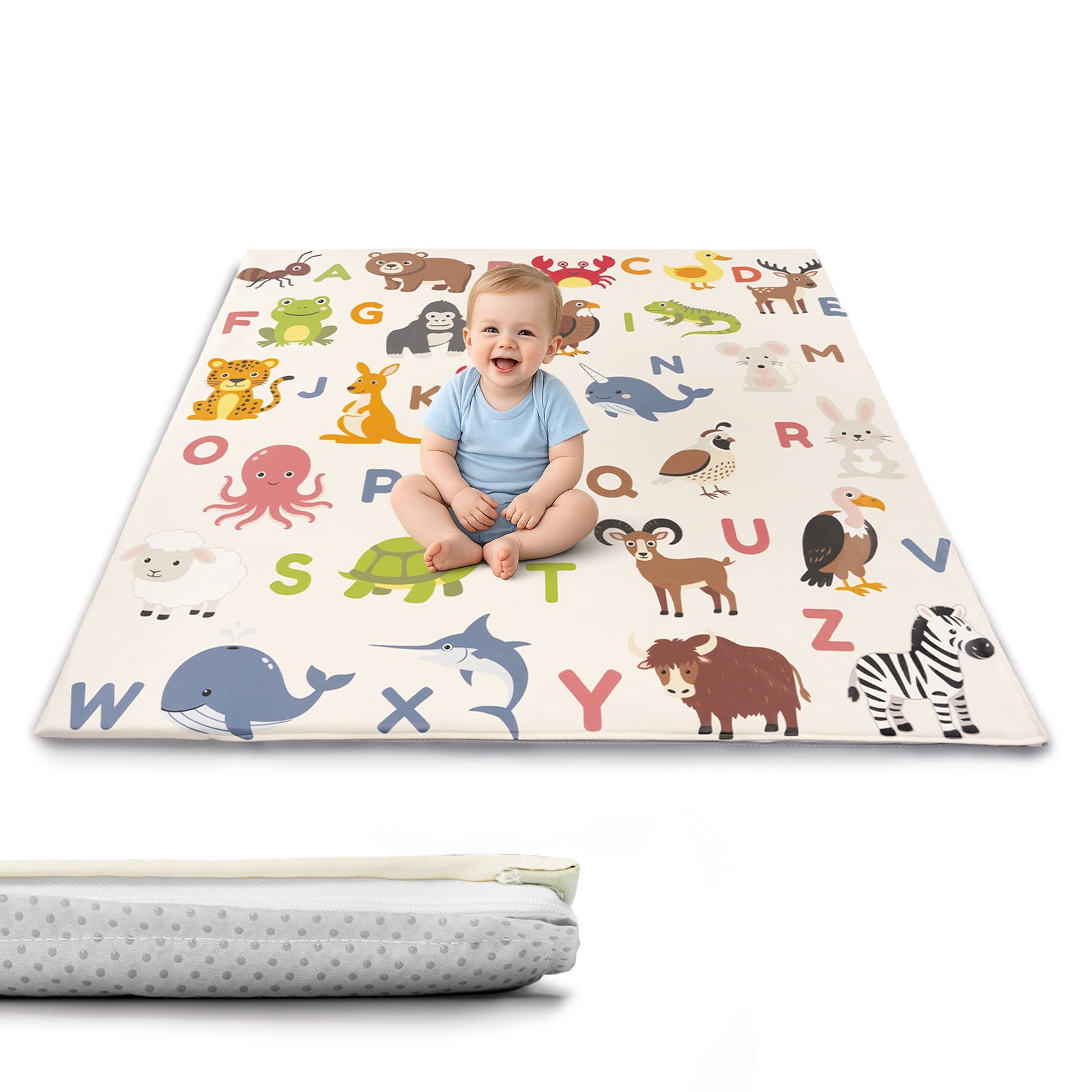 Zenkitch PU Leather Baby Play Mat, 50