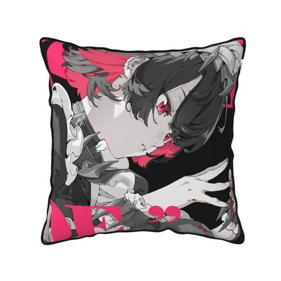 Zenless Zone Zero Cute Graphic Double Side Print Velvet Throw Pillow Covers,16丨18丨20cm Square Cushion Pillow Sham Cover,No Pillow Inside
