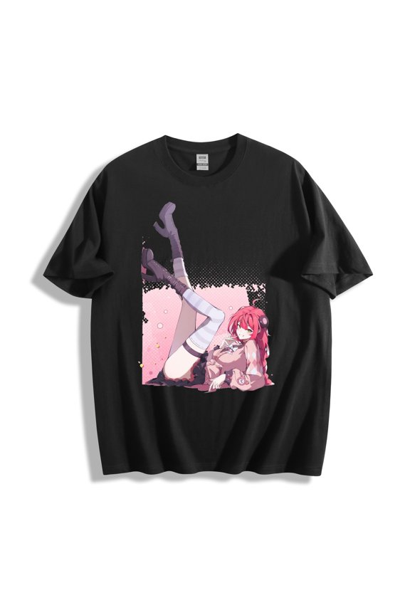 Zenless Zone Zero Yuzuha Legs Up T-Shirt - Girl Relax Pose Design Unisex Tee