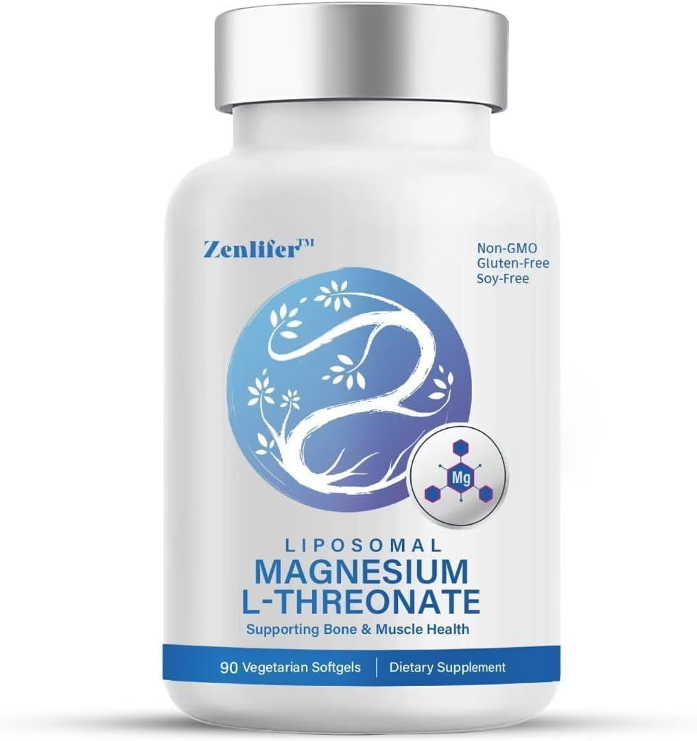 Zenlifer Liposomal Magnesium LThreonate Supplement, 2000mg, 90