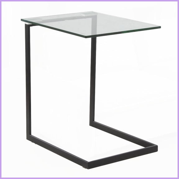 Zenn Contemporary Coffee Table by LumiSource - Black Metal & Clear Tempered Glass, Lightweight Versatile Design