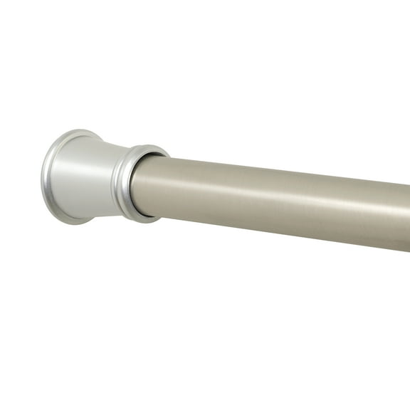 Zenna Home 26" to 76" Adjustable Tension Shower Rod, Brushed Nickel