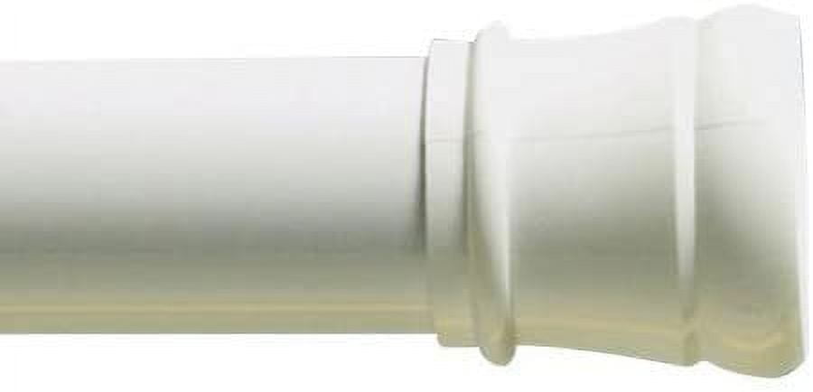 Adjustable White Steel Tension Shower Curtain Rod