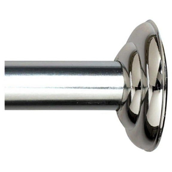 Zenith Zenna Home Straight 41 In. To 72 In. Adjustable Fixed Shower Rod in Chrome