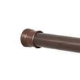 Zenna Home Adjustable Tension Shower Rod, 44" to 72", Bronze