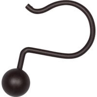 Zenith Shower Curtain Ball Hook Bronze Style - Aluminum, Plastic - 12 Count, Multicolor