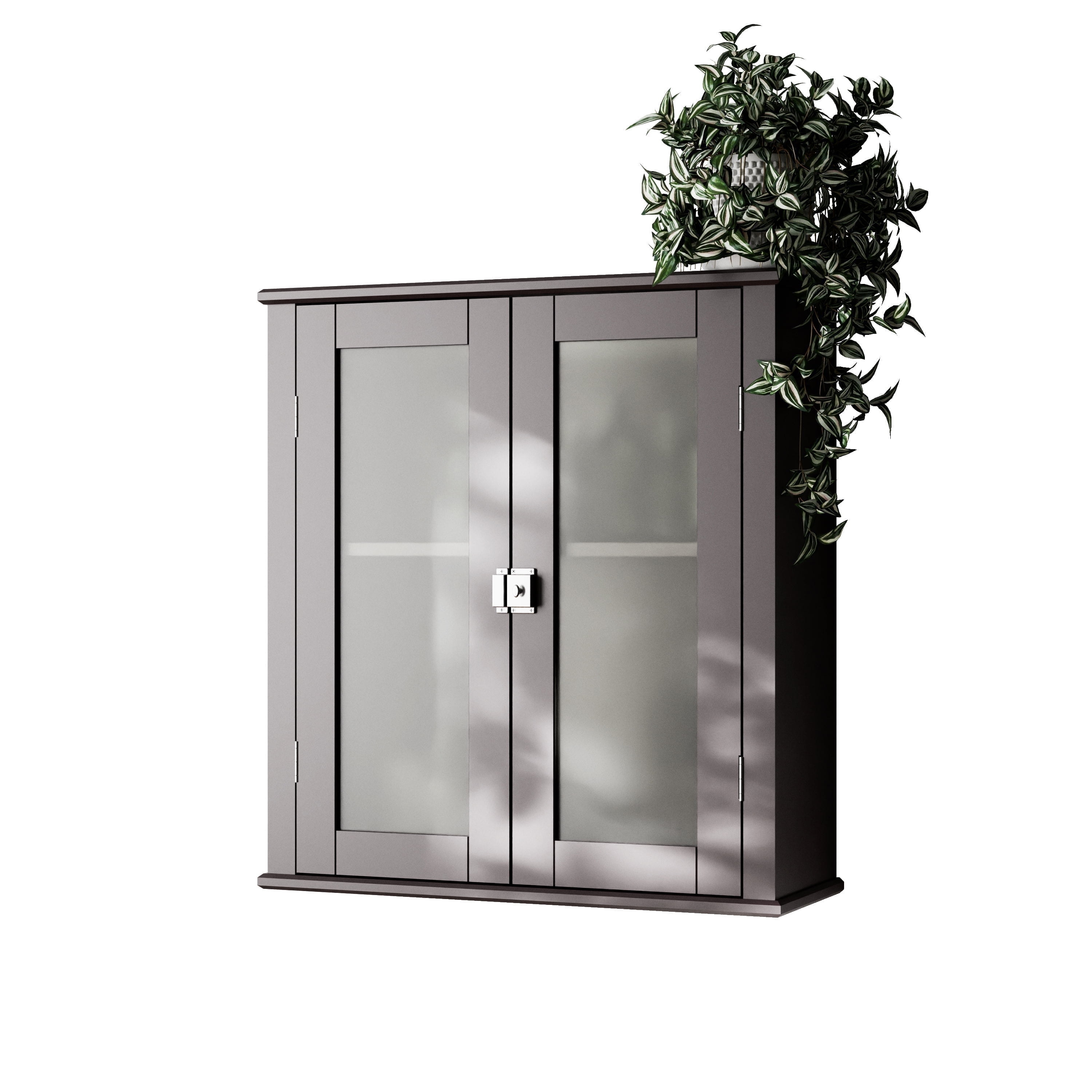 Zenna Home Classic Wall Cabinet, Wall-Mounted Storage, Espresso