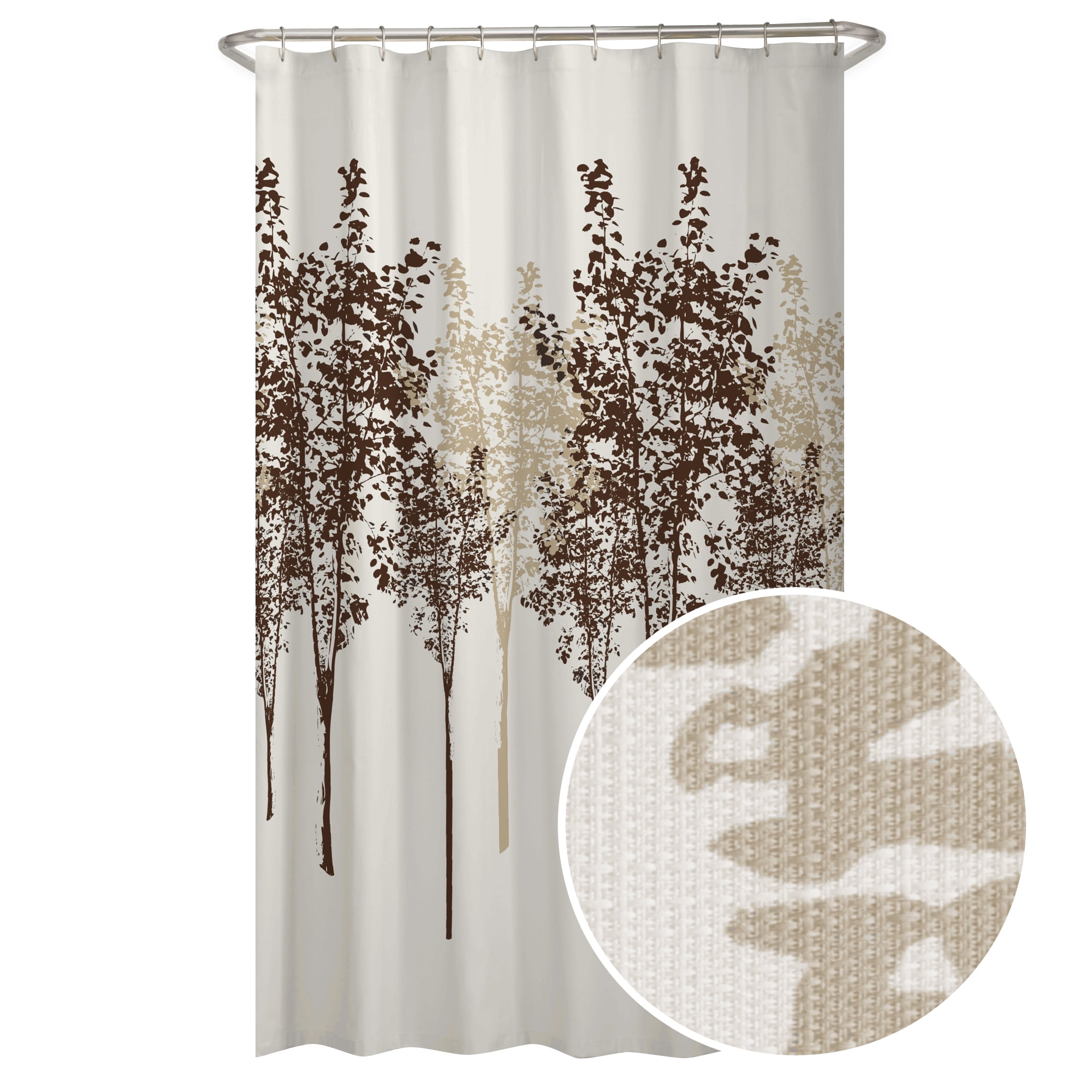 Zenna Home Delaney Fabric Shower Curtain 70 x 72