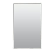 Zenna Home Frameless Mirror Rectangle Steel Medicine Cabinet, 16 x 26, Recessed or Surface-Mount