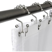 Zenna Home Metal Double Glide Shower Hook, Brushed Nickel