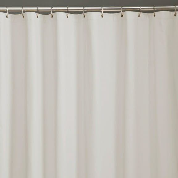 Zenna Home Microfiber Water Repellent Microfiber Fabric Shower Curtain or Liner, Bone White