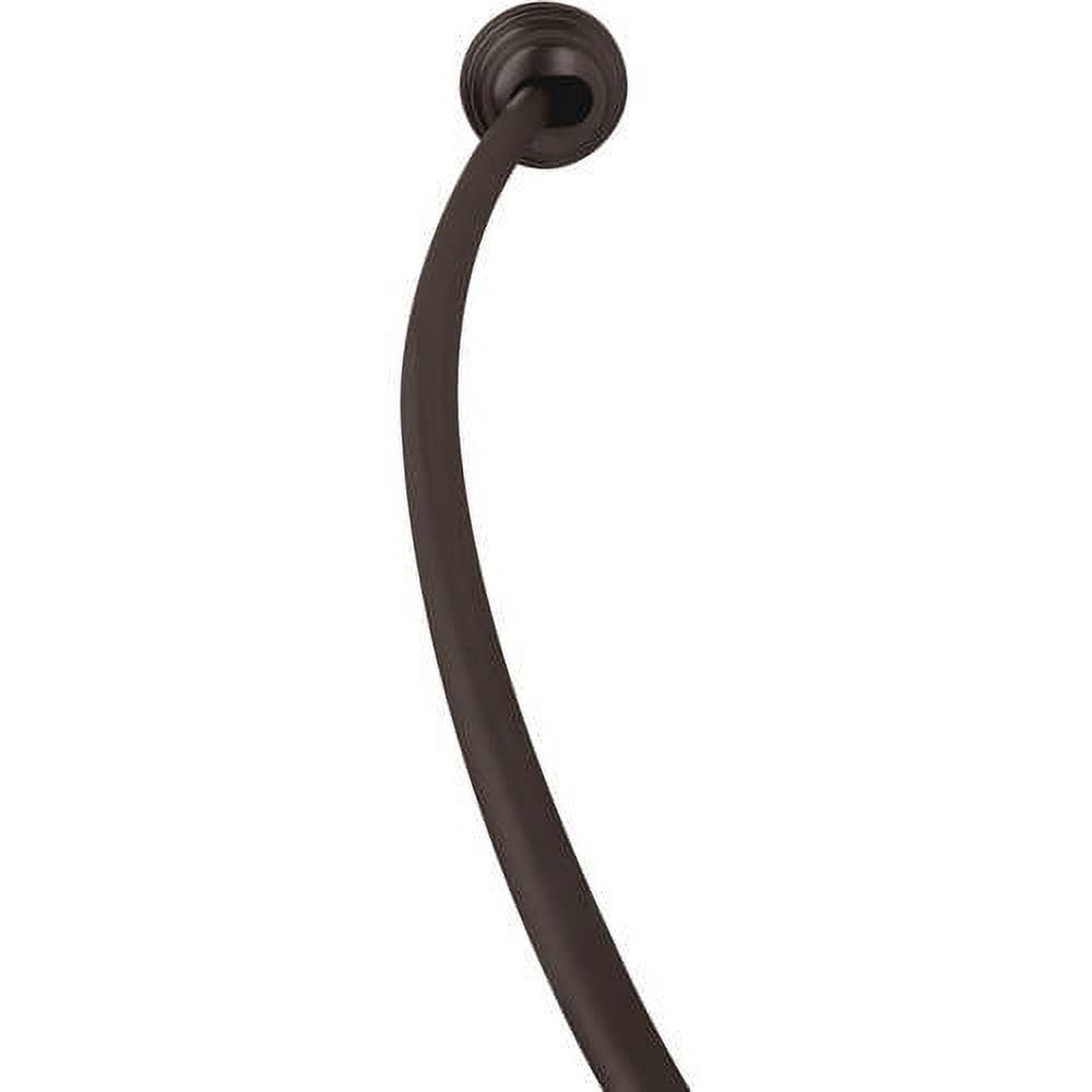 Zenna Home Never Rust Aluminum Tension Curved Shower Rod, Bronze, 50