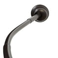 thumbnail image 1 of Zenna Home NeverRust 32 to 40-Inch Rustproof Dual Mount Curved Stall Shower Rod, Bronze, 1 of 8